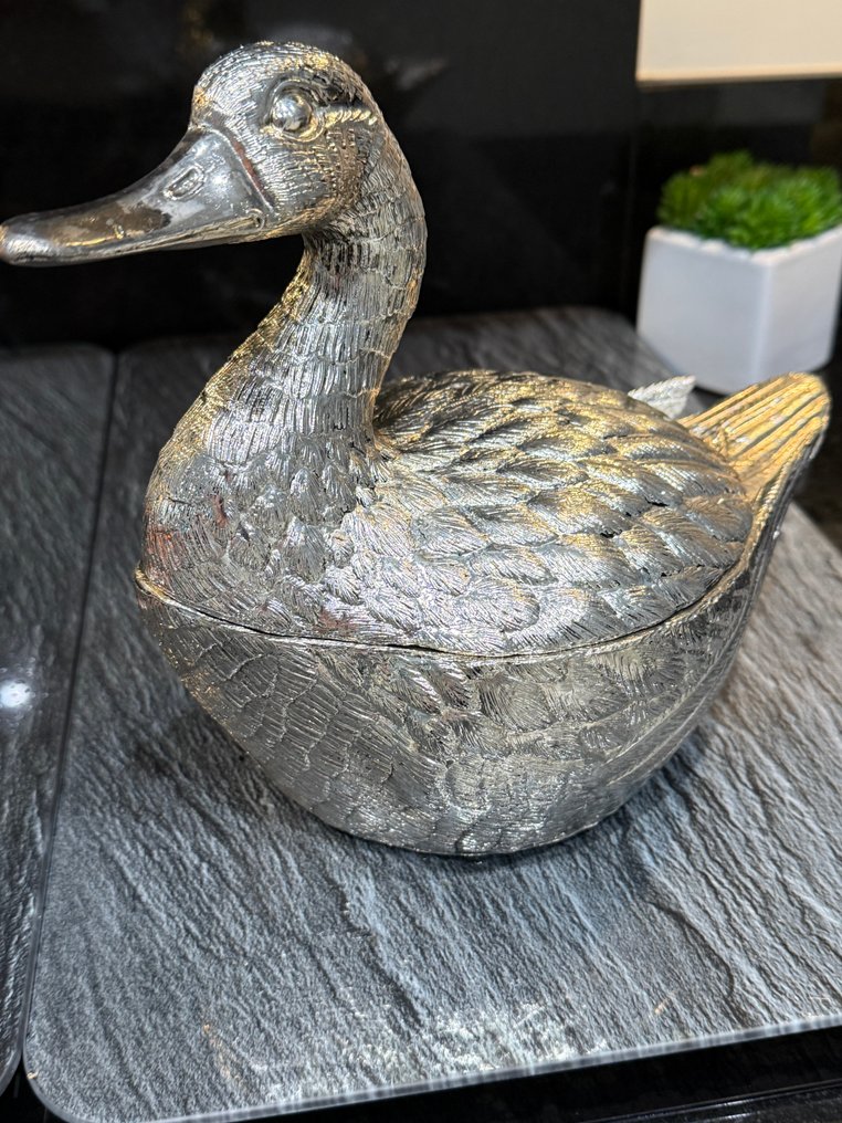 CIRCA - Mauro Manetti - Jeges vödör - Ezüst, Alumínium - Kacsa jégtartó. #3.2