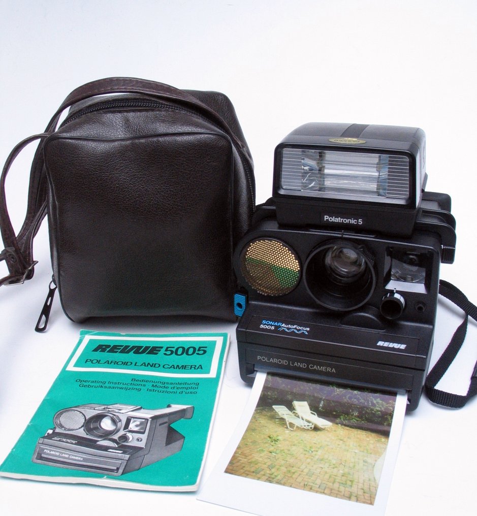Polaroid Special Edition Revue Sonar AutoFocus 5005 for SX-70 film + Polatronic 5 flash | Polaroid #1.0