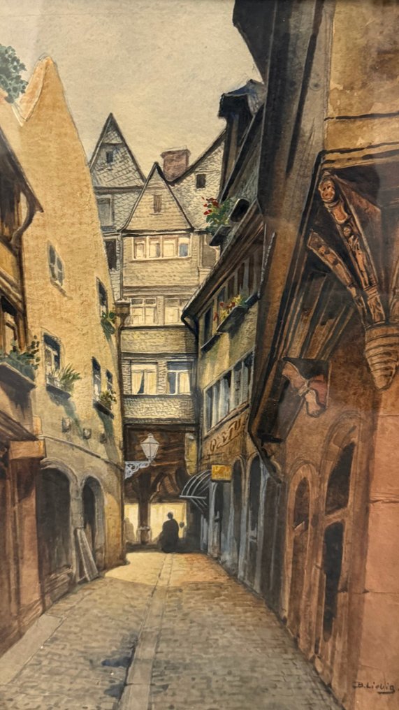 Bernhard Liebig (1873-1937) - Stadtszene #1.0