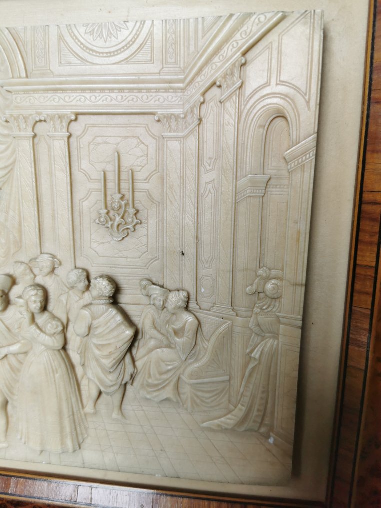 浮雕, Dipinto in rilievo di un palazzo francese in pietra calcarea del XIX secolo, 40x27cm - 40 cm - 天然石灰岩 #4.3