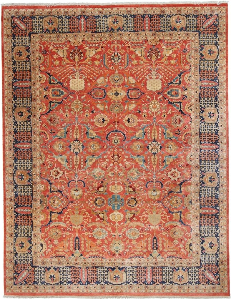 Tabriz Inspired Very Fine Wool Carpet with Luxurious Design - Texture très douce et moelleuse. - Tapis - 358 cm - 279 cm #1.0