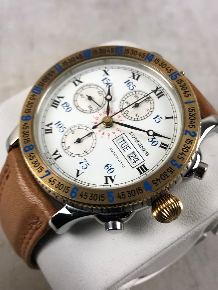 Longines - Lindbergh Hour Angle Chronograph Automatic - L2.602.5 - Men - 1990-1999  #2.1