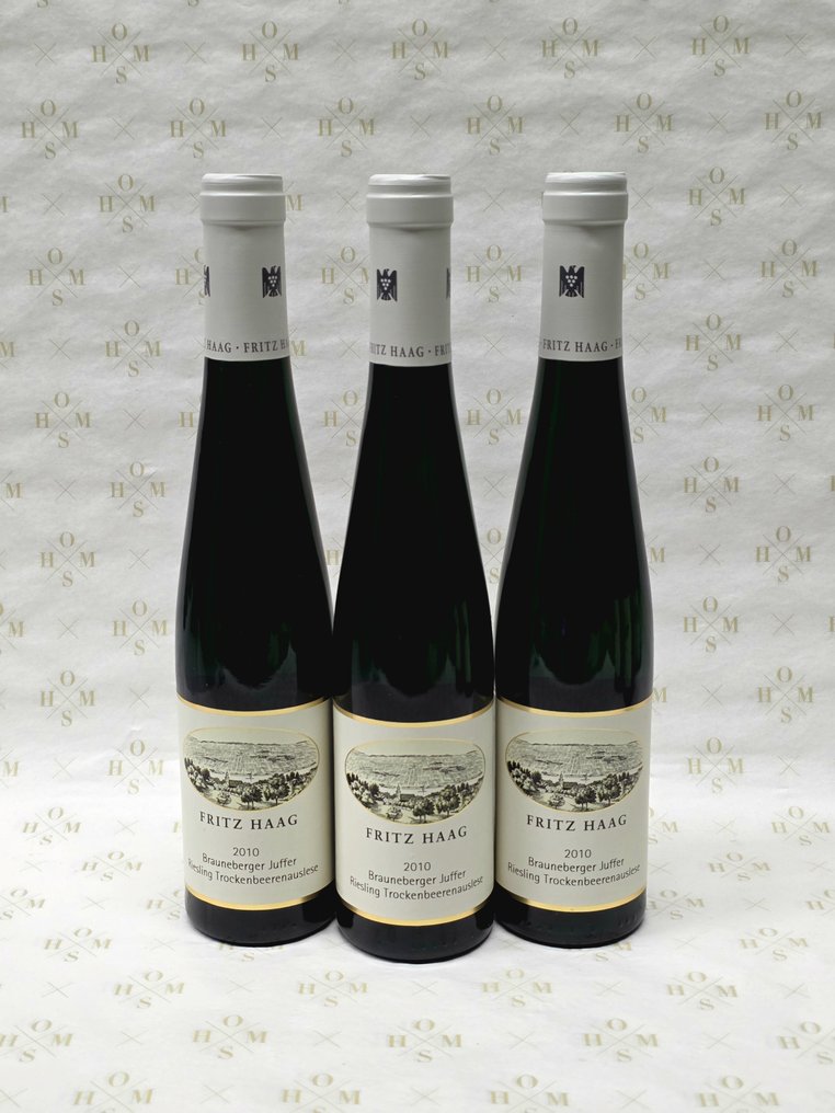 2010 Fritz Haag, TBA privately labeled for OHMS, Brauneberger Juffer Riesling - Mosel Trockenbeerenauslese - 3 Half Bottles (0.375L) #1.0