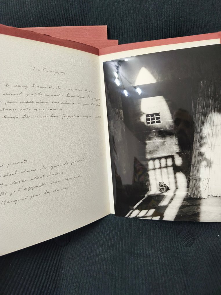 Signé ; Henry Bauchau  / Henriette Grindat - La Dogana [1/50 de tête avec poème autographe manuscrit et photo originale] - 1967 #1.0