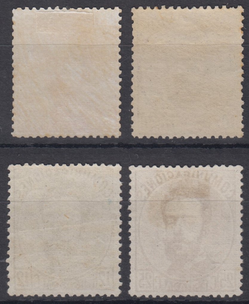 Ισπανία 1872 - Αμαδέο I. - Edifil 118, 121, 122 y 124 #1.0