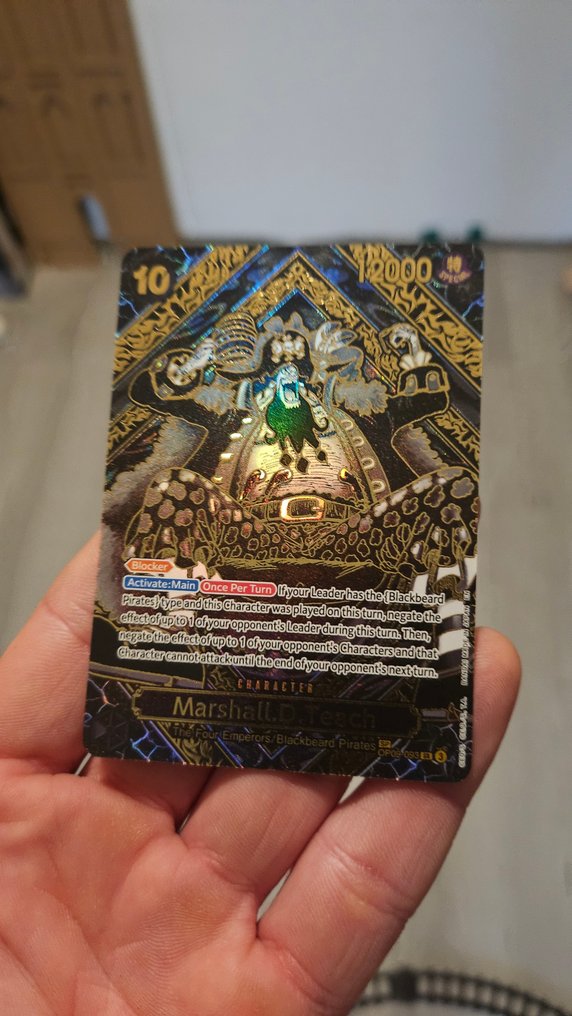 萬代 - 1 Card - One Piece - Marshall D. Teach OP09-093 GOLD SP 壓膜, 全圖, 序號卡 #2.1