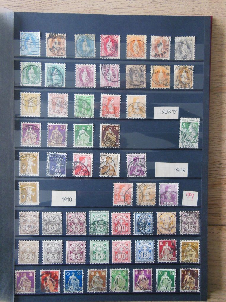 Switzerland 1854/2007 - Collection in stock book, number of loose stock cards. - Zumstein/ Michel #3.2
