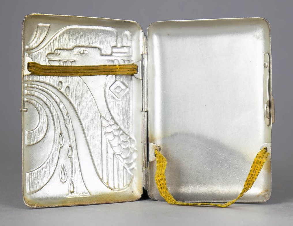 French - Cigarette case - Art Deco/ Modernist cigarette case, 1930s - Metal #3.2
