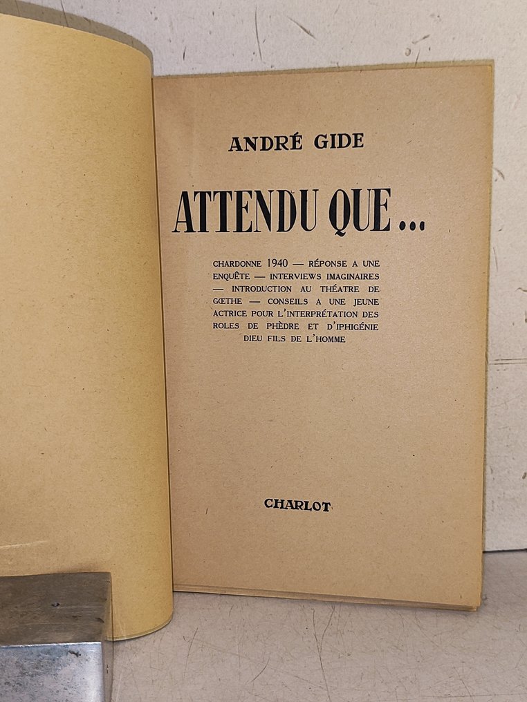 André Gide - Attendu que... - 1943 #3.2