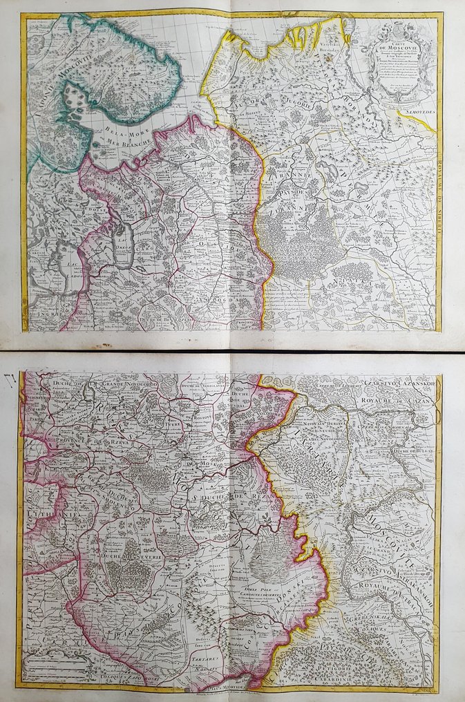 欧洲 - [一批2件] - 斯堪的纳维亚 / 俄罗斯 / 芬兰 / 莫斯科 / 波罗的海; Delisle - Dezauche,  1788 - Carte de Moscovie (Nord et Sud) - [LOT of 2] - 1721-1750 #1.0