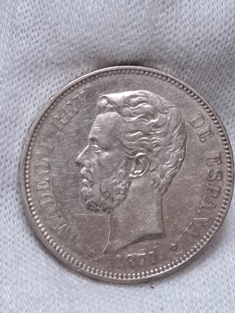 Spania. 5 Pesetas 1871  (Ingen reservasjonspris) #2.1