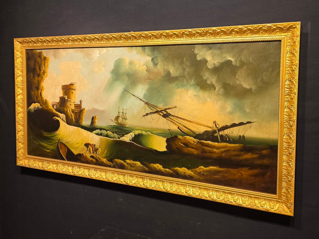 Βελγική σχολή (XX) - Grande scena di approdo - XL format #3.2