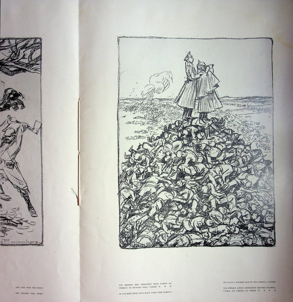 Louis Raemaekers - Het toppunt der beschaving - serie 1 tm 7 + Dessins d'un neutre - 1914-1917 #4.3