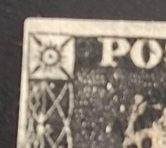 大不列顛 1840/1840 - 维多利亚女王 1天。4个放大镜。黑色马耳他取消。 - Stanley Gibbons. 1/3 #4.3