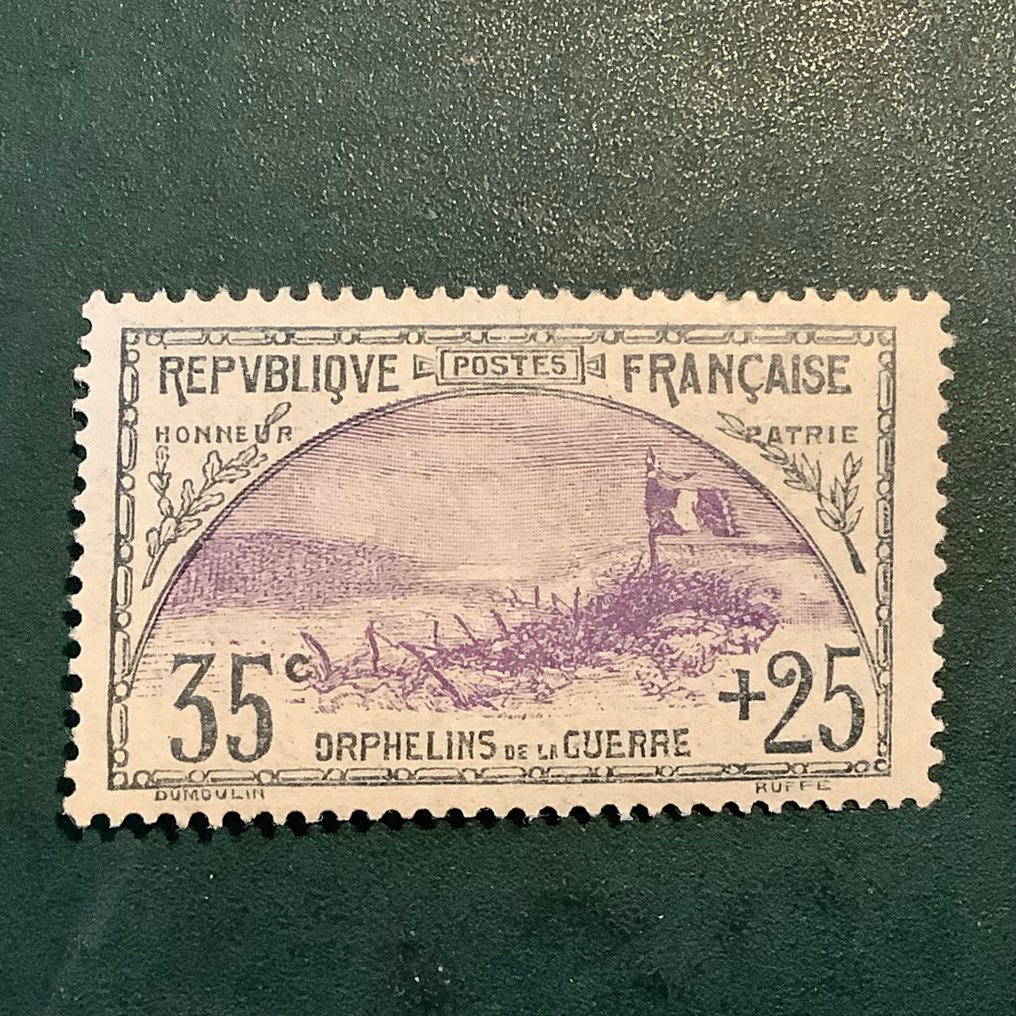 França 1917/1918 - 35 cent Orphelins De Guerre com bom centragem. - Yvert 152 #1.0