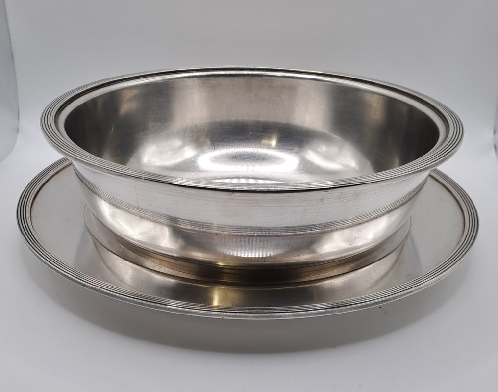 Christofle - Servierschüssel - Normandie - versilbertes Metall - Gemüseplatte und Schale #1.0