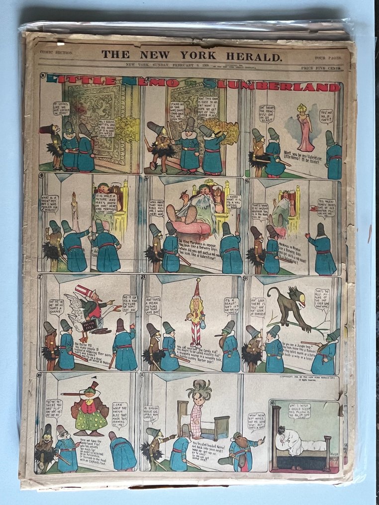 Little Nemo in Slumberland - The New York Herald - 3 报纸页面与条 - 1908 #3.2