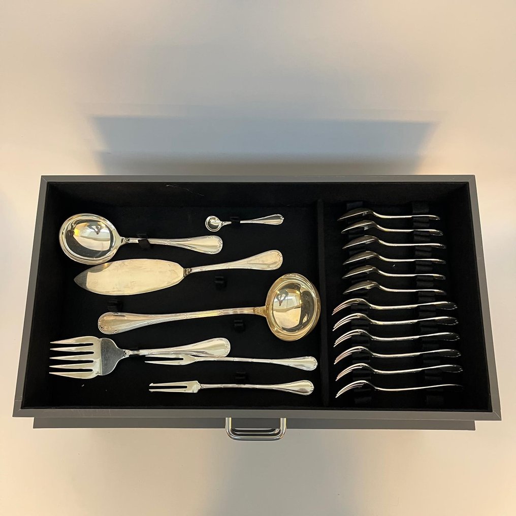 Christofle bestekcassette model Rubans - Besteck (55) - Versilbert #3.2