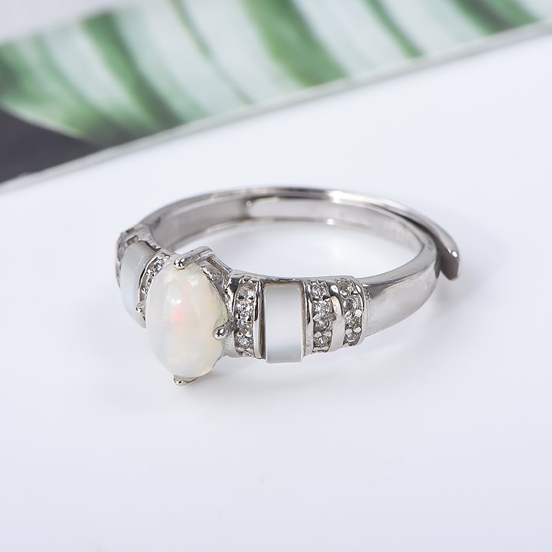 Nincs minimálár - Gyűrű Ezüst - 1.50ct. tw. Opál #4.3