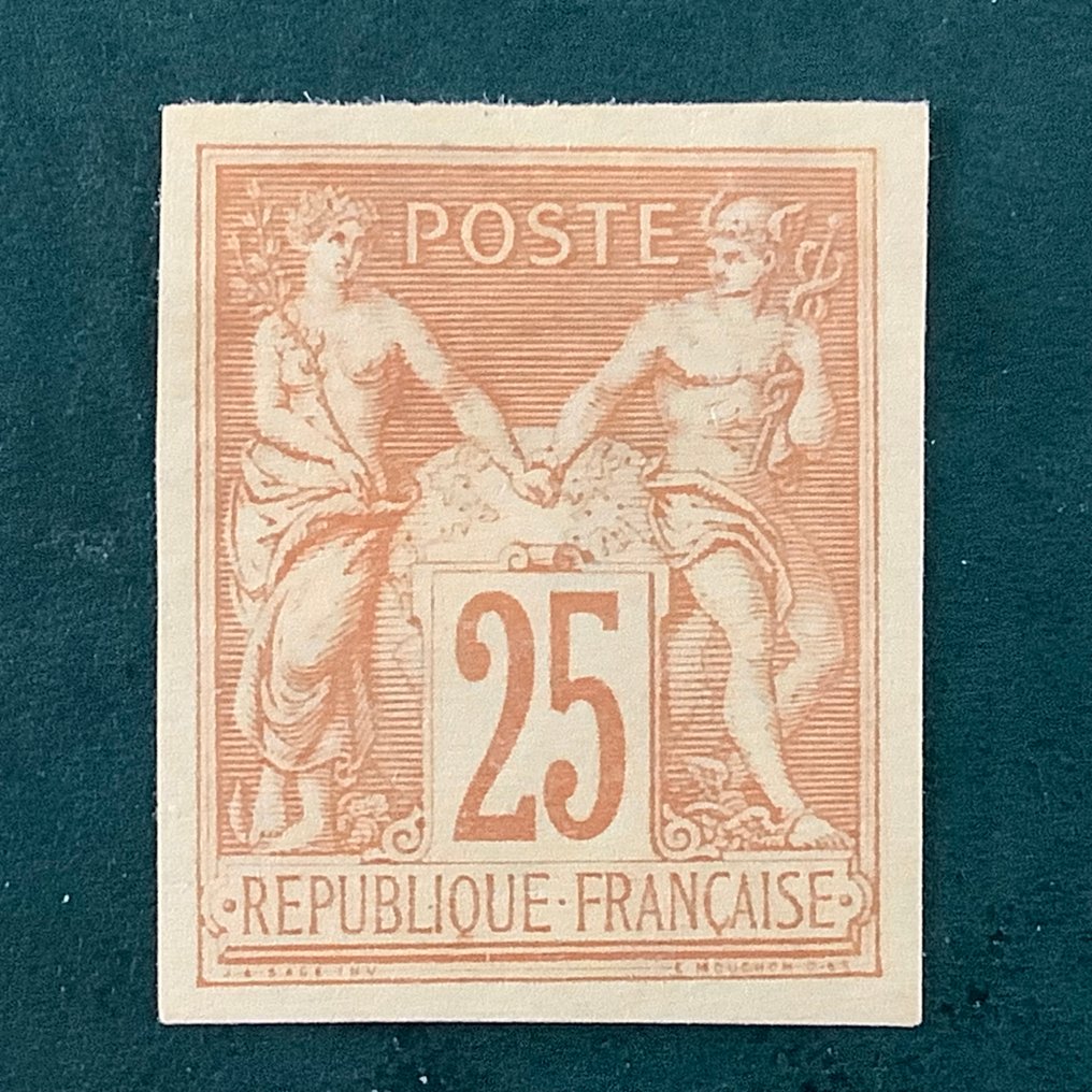 Francia 1879 - Granate tipo Sage de 25 centavos - aprobado Maury - Yvert 92d #1.0