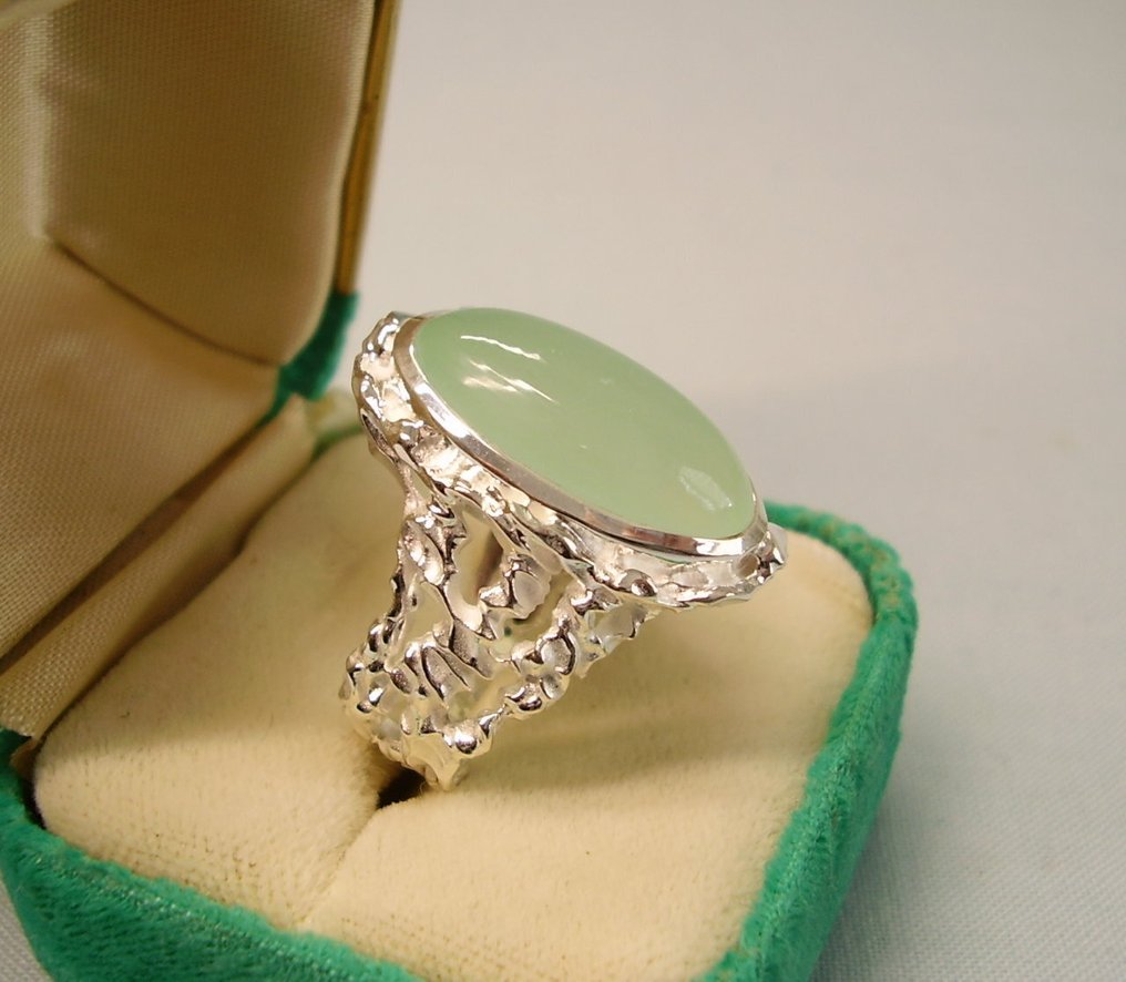 Ingen mindstepris - Ring Sølv - 14.00ct. tw. Akvamarin - Guldsmedearbejde #1.0