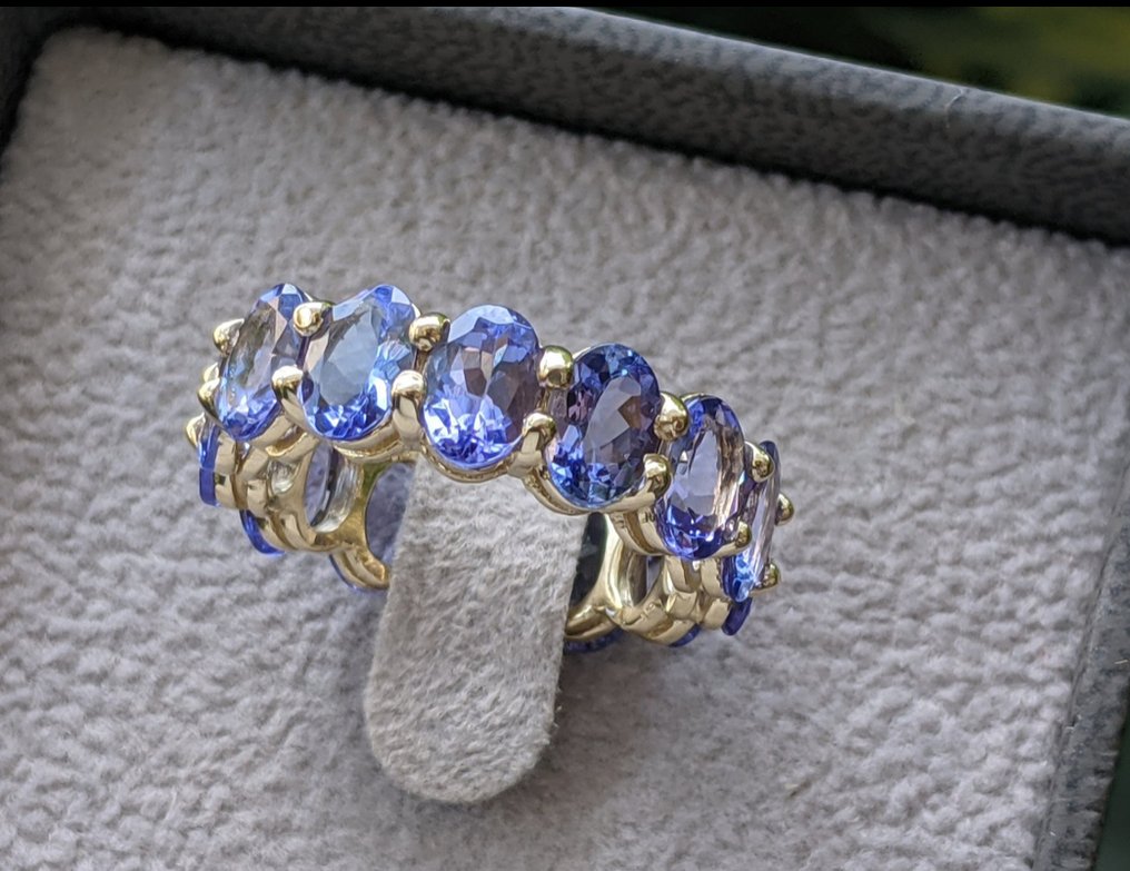 Örökkévalóság gyűrű - 14 kt. Sárga arany Tanzanit #4.3