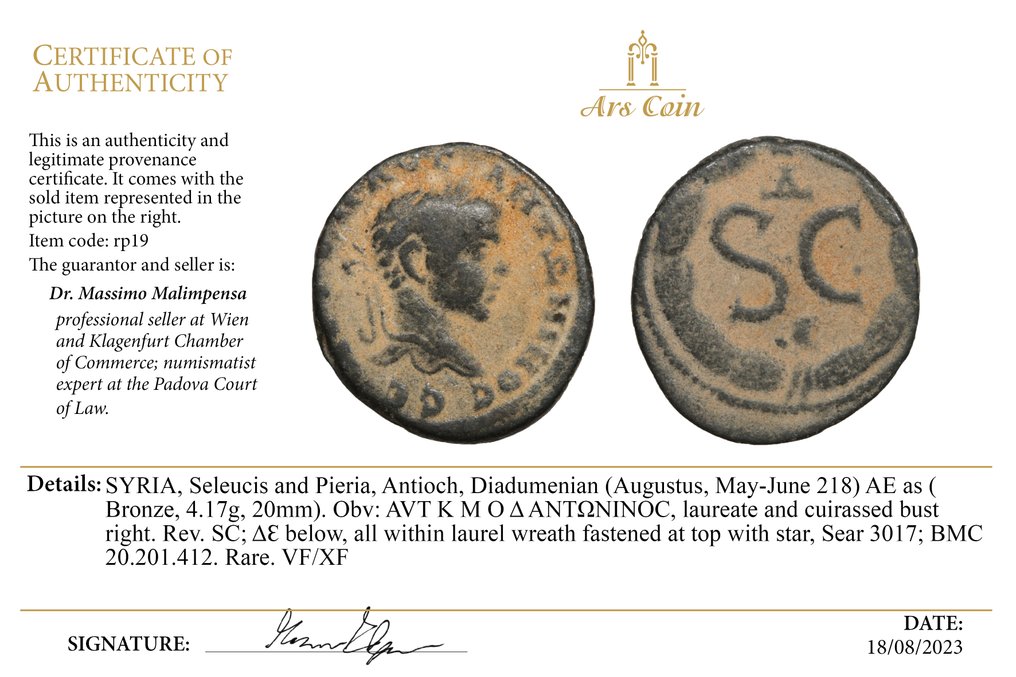 Római Birodalom Lot of 2 Æ coins including Elagabalus and Diadumenian (Rare)  (Nincs minimálár) #2.1