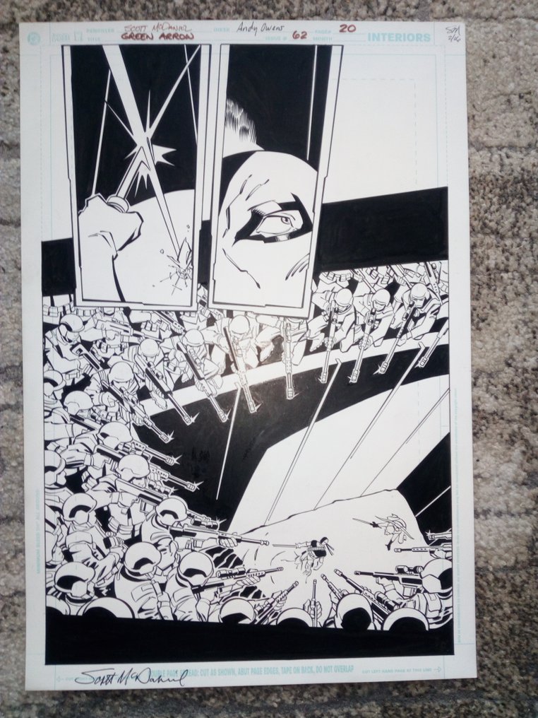 Scott Mcdaniel - 1 Original page - Green lantern : Deathstroke 2/3 splash page #1.0