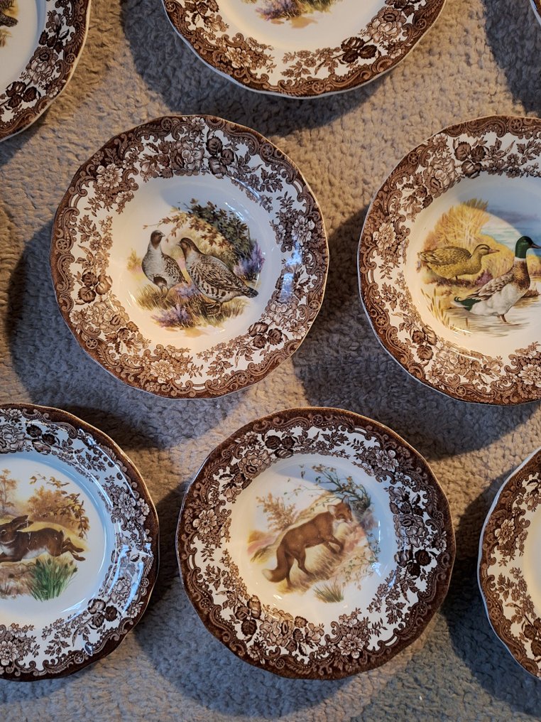 Royal Worcester - Plate (12) - Palissy game - Earthenware - Animals #2.1