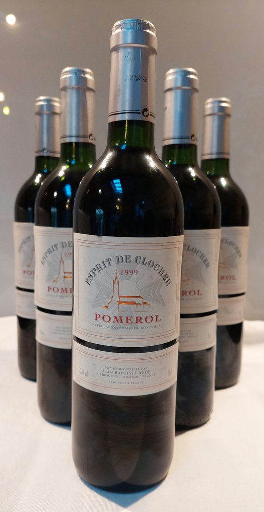 1999 Esprit de Clocher - Pomerol - 6 Flasker (0,75 L) #1.0