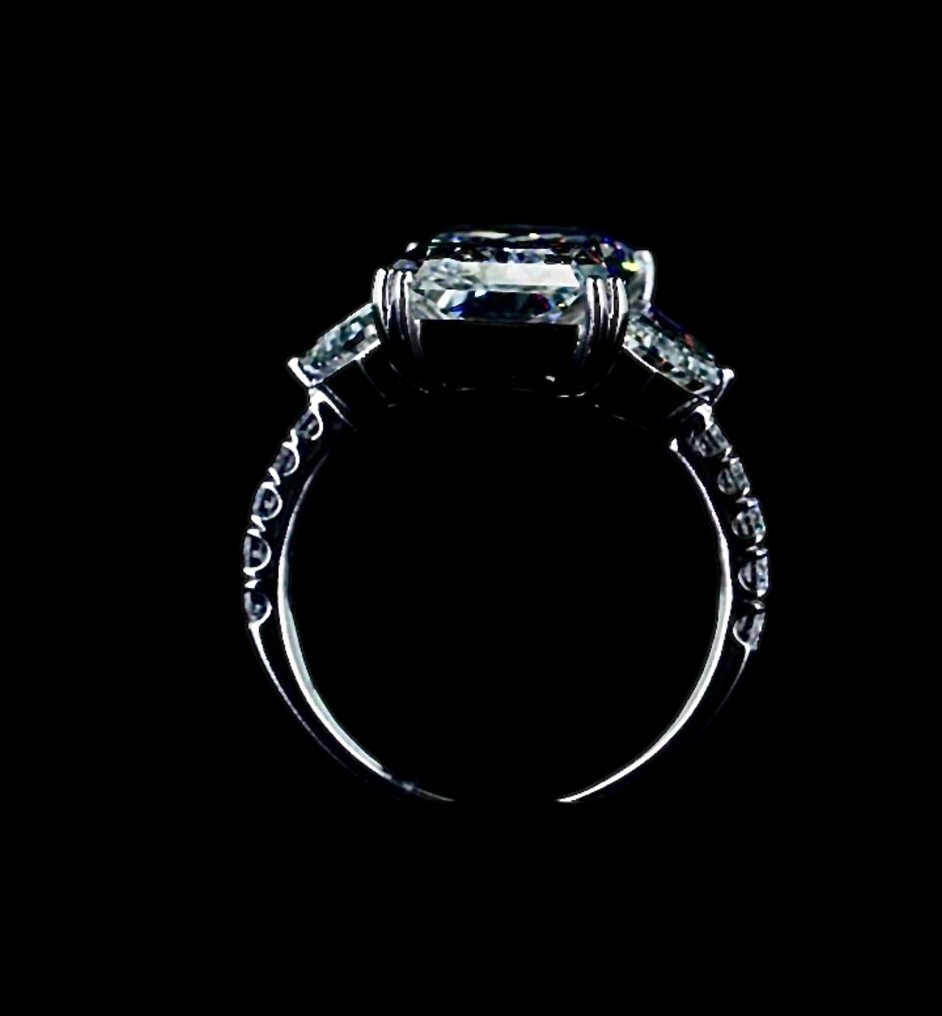 戒指 - 14 克拉 白金 -  10.57ct. tw. 鉆石 (實驗室培育) - 鉆石 #2.1