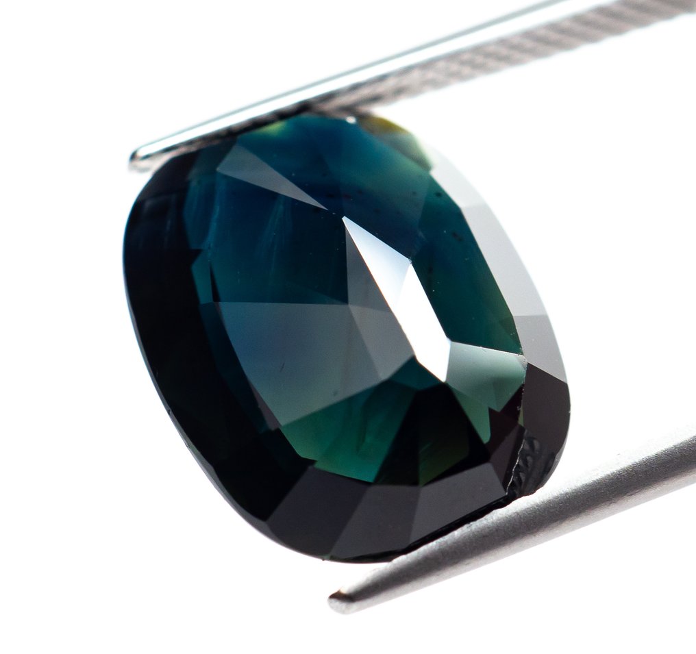 没有保留价 蓝宝石  - 11.09 ct - 美国宝石研究院（GIA） - 青绿色 #3.2