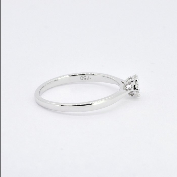 訂婚戒指 - 18 克拉 白金 - 0.10ct. tw. 鉆石 (天然) - 鉆石 #3.2