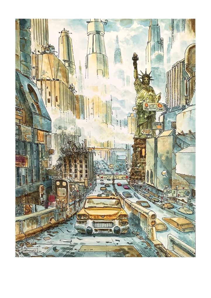 Juan Giménez - 1 Fine Art Giclée - Heavy Metal City - Embossed JG Legacy Edition #1.0
