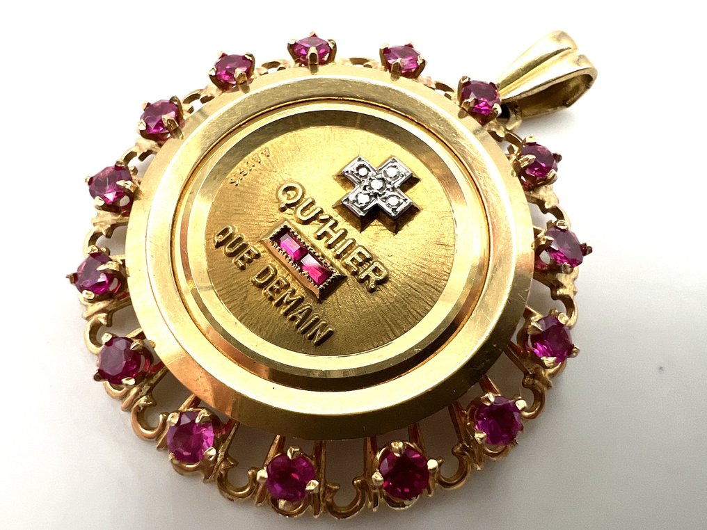 A. Augis - 吊坠 - 18K包金 黄金 - 0.02ct. tw. 钻石 (天然) #2.1