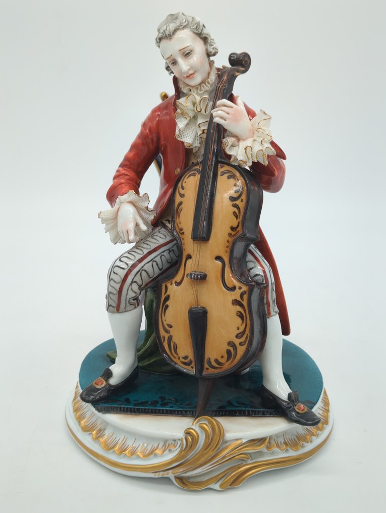 Tiche - Figure - „Cellist im Rokokostil“ - Porcelain #4.3