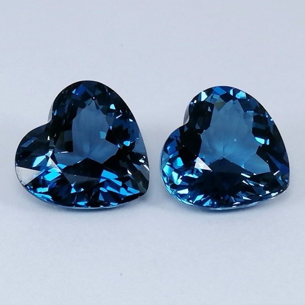 2 pcs  Μπλε Τοπάζιο  - 10.31 ct - Instituto Gemólogico Español (IGE) #4.3