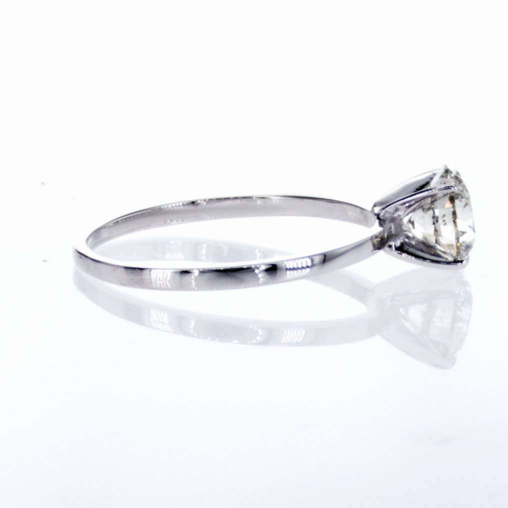 沒有保留價 - 訂婚戒指 - 14 克拉 白金 -  1.01ct. tw. 鉆石 (天然) #2.1