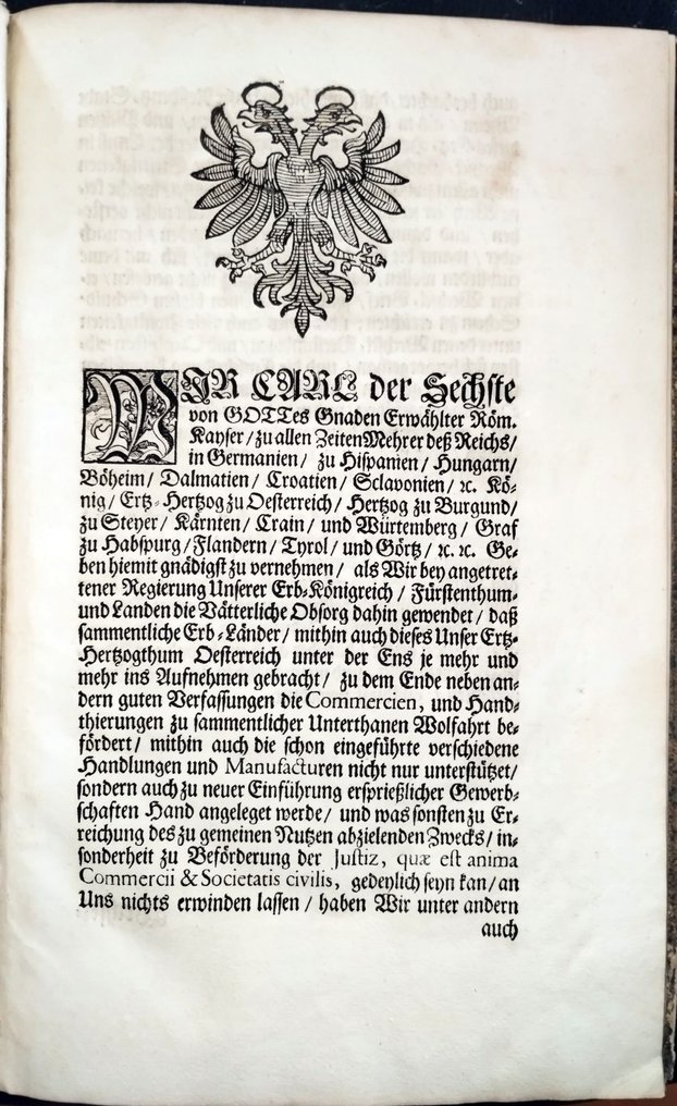Karl VI. (römisch-deutscher Kaiser) - Der Römischen Kayserlichen In Germanien, ... Wechsel-Patent Begreiffend - 1718 #2.1
