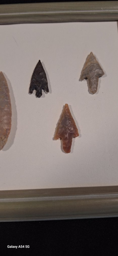 新石器时代 燧石 精彩的收藏：新石器时代箭头尖，私人考古收藏，公元前6000年的燧石。 - 220 mm  (没有保留价) #4.3