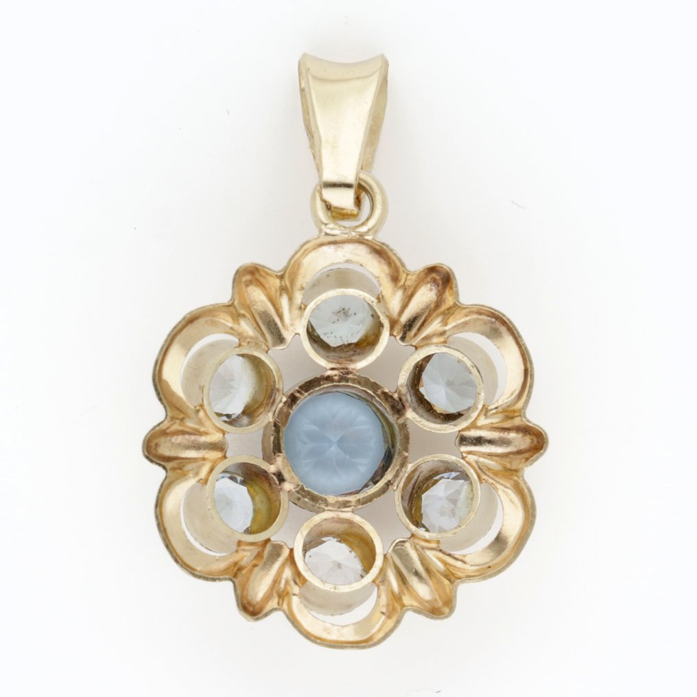 没有保留价 - 吊坠 - 14K包金 黄金 尖晶石 #1.0