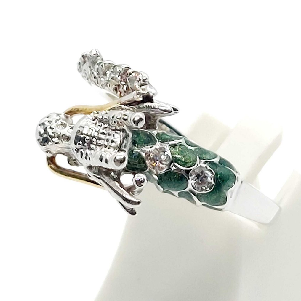 戒指 - 18K包金 白金, 黄金 #1.0