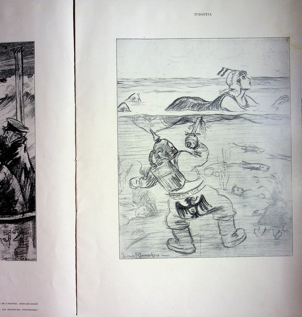 Louis Raemaekers - Het toppunt der beschaving - serie 1 tm 7 + Dessins d'un neutre - 1914-1917 #2.1