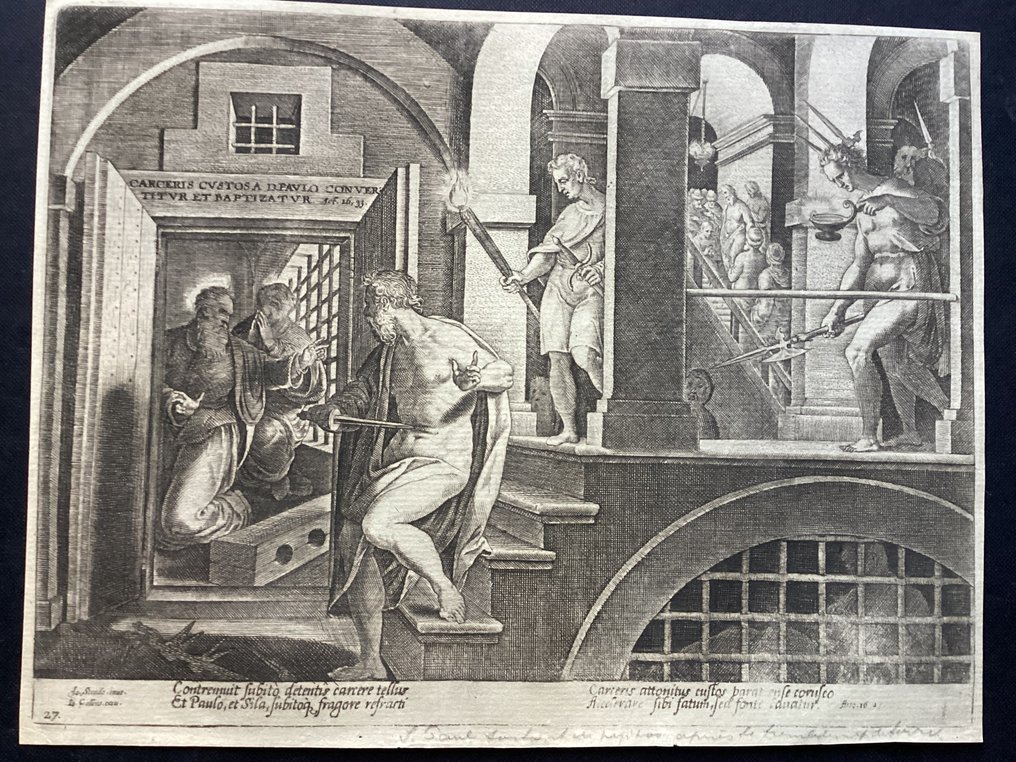 Philip Galle (1537-1612), after Jan van der Straet (1523-1605) - The Conversion of the Warder #1.0