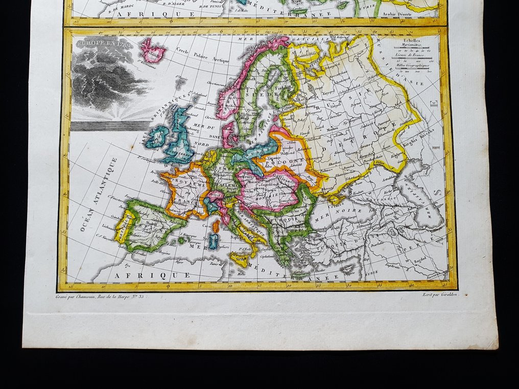 歐洲 - 欧洲帝国 / 地中海国家; Pierre M. Lapie / Conrad Malte-Brun - Europe en 1789 - Europe sous Charles-Quint - 1801-1820 #3.2