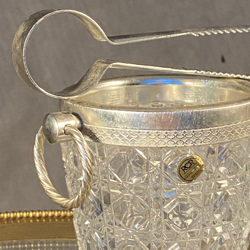 Royal Cristal Rock - Ice bucket - Rock crystal, with original pin (Italy from the 1960s/70s) #2.1