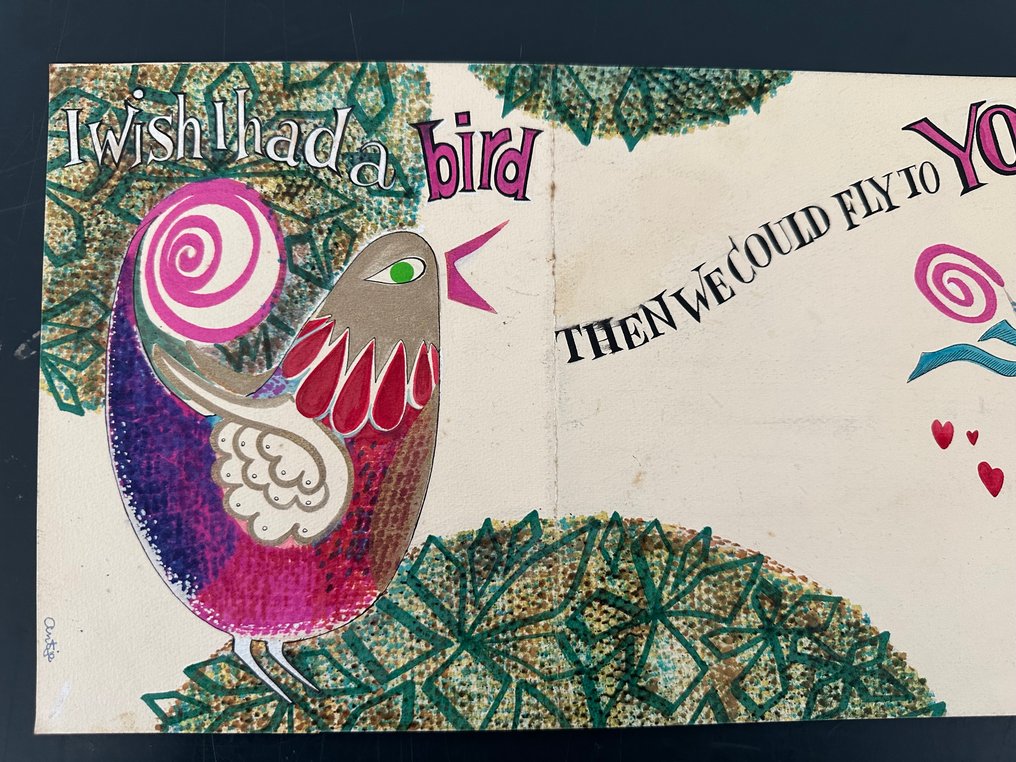 De Boer, Anke / Marten Toonder Studio - 1 Original drawing - i wish i had a bird - then we could fly to you #1.0