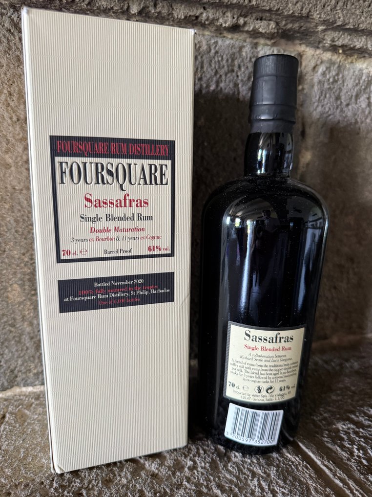 Foursquare 14 years old Velier - Sassafras - Double Maturation: Bourbon & Cognac   - b. 2020  - 70 cl #1.0