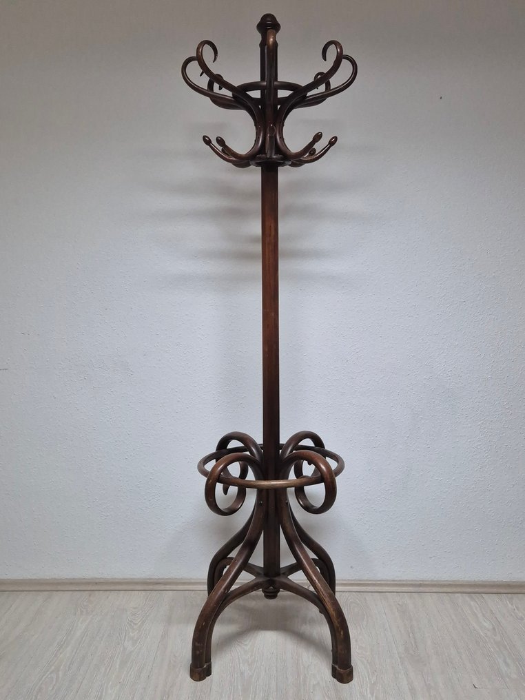 Thonet-Stil – Bentwood-Garderobenständer – gebogenes Holz - Σταντ - Ξύλο #1.0