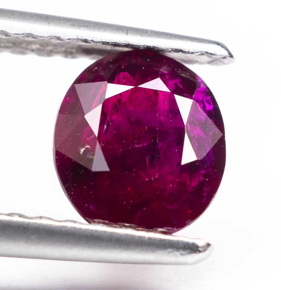No reserve price Ruby - 1.00 ct - Lotus Gemology - Deep Red (Burma) #1.0
